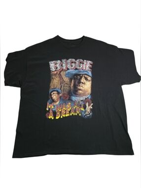 Black Graphic Short Sleeve Tee - "It Was All A Dream"